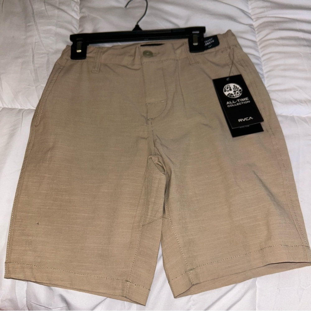 RVCA All Time Coastal Solid Hybrid Shorts NEW Size 23 Inseam 17” Khaki